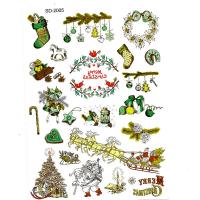 SD-2005 Temporary tattoo sticker Waterproof Temporary Tattoo sticker Merry Christmas Santa Claus deer candle snowman tree tatto flash tatoo fake-tattoo sticker