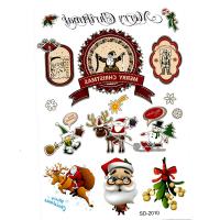 SD-2010 Temporary tattoo sticker Waterproof Temporary Tattoo sticker Merry Christmas Santa Claus deer candle snowman tree tatto flash tatoo fake-tattoo sticker