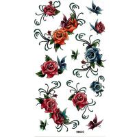 HM050 waterproof tempoary rose butterfly tattoo sticker mini flower tattoo