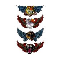 HM282 Temporary Tiger eagle head with wings tattoo sticker