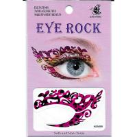 HSA059 deep pink leopard print temporary eye tattoo sticker