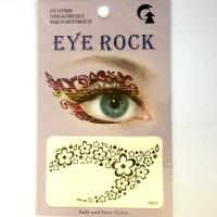 HSA076 small mini flower left and right black temporary eye tattoo sticker